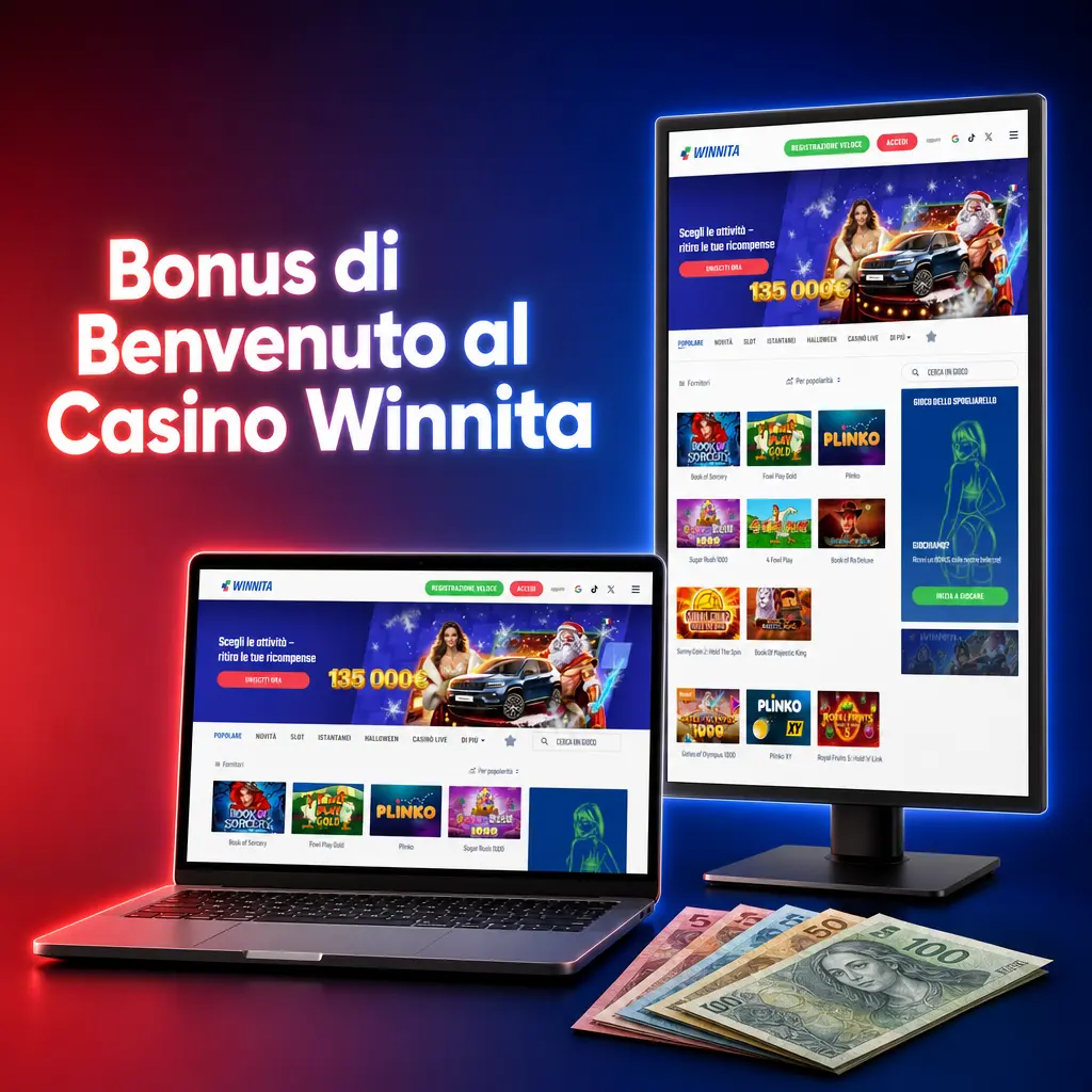 Bonus di benvenuto Winnita fino a 3.000 EUR e 450 Free Spin per nuovi giocatori italiani