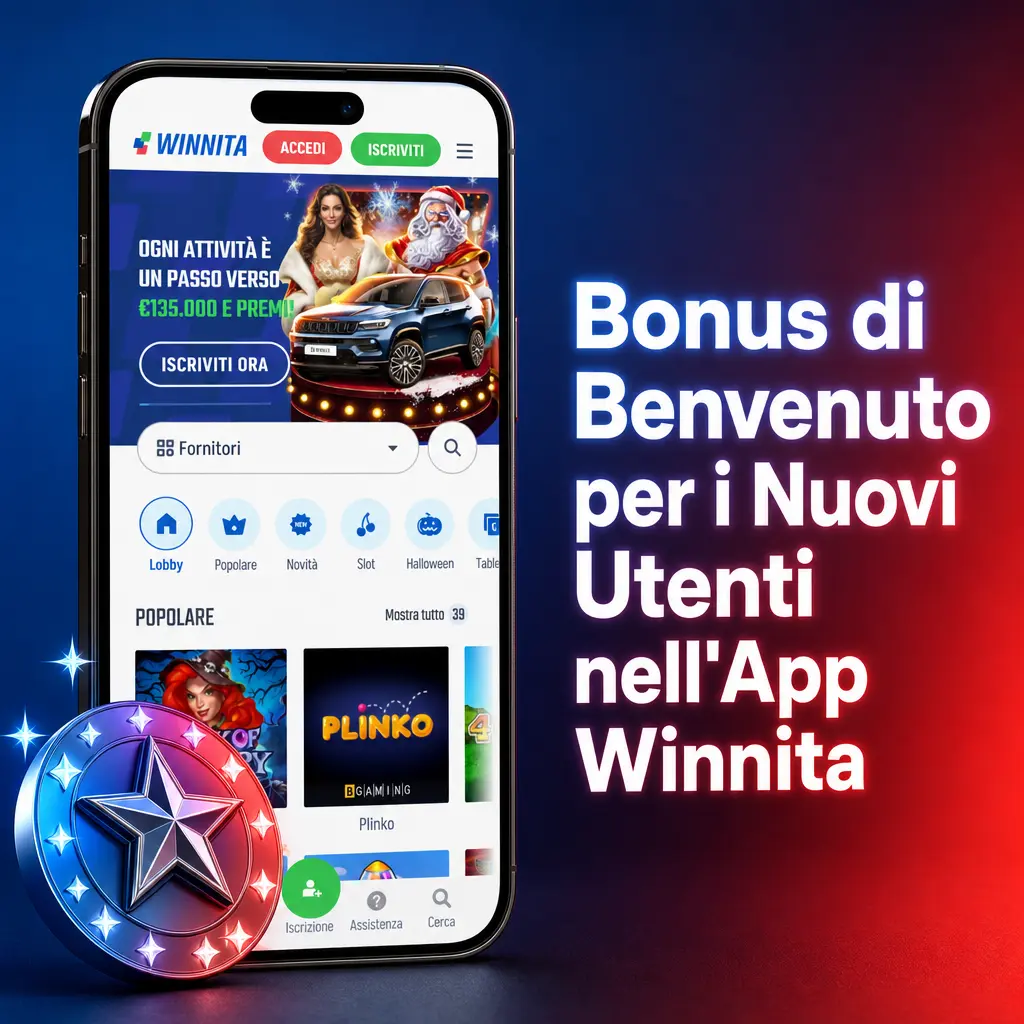 Bonus di benvenuto Winnita: 100% fino a 500€ sport o 3.000€ + 450 giri gratuiti casinò per nuovi utenti