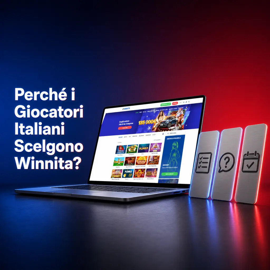 Giocatori italiani su Winnita: pagamenti locali, 6000 giochi, bonus fino a 3000 EUR e supporto 24/7 in italiano