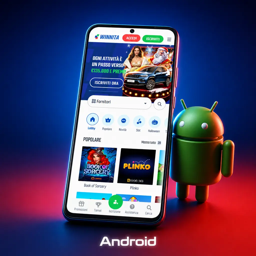 App Winnita per Android: scarica il file APK e installa l'app su dispositivi Android 6.0 o superiori