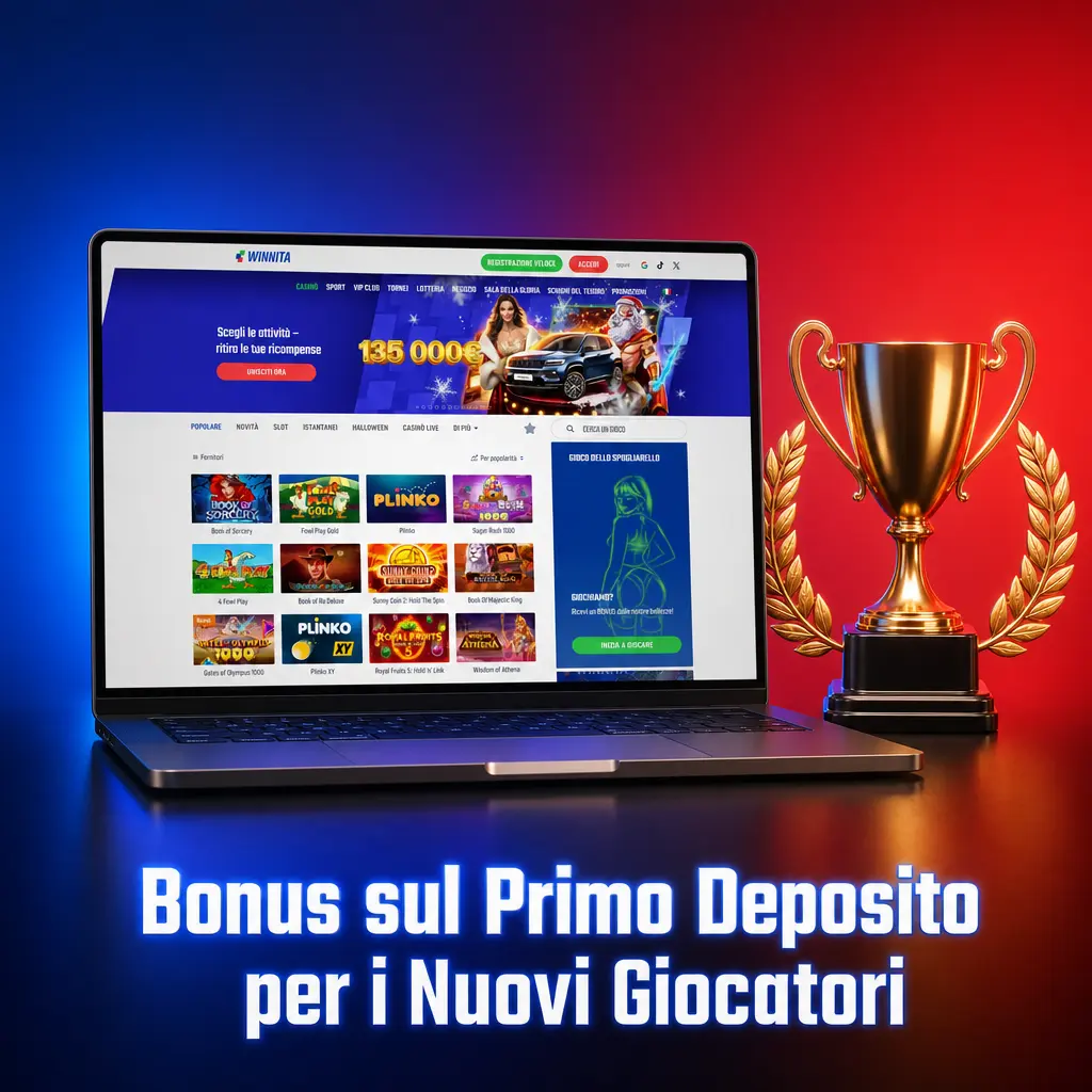 Bonus benvenuto primo deposito fino a 3000 EUR e 450 Free Spins per nuovi giocatori in Italia