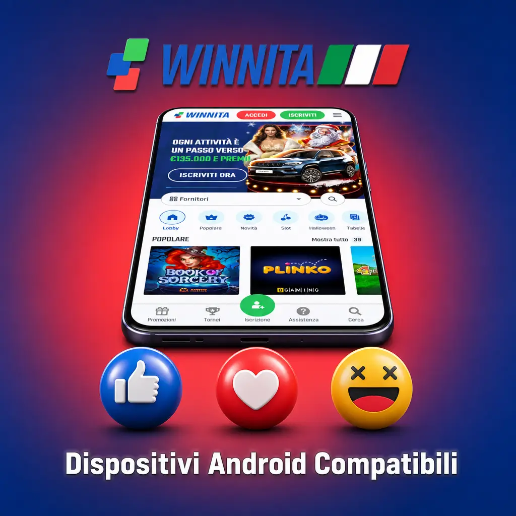 Elenco dispositivi Android compatibili con l'app Winnita: Samsung, Xiaomi, OPPO, Motorola, OnePlus, Google Pixel
