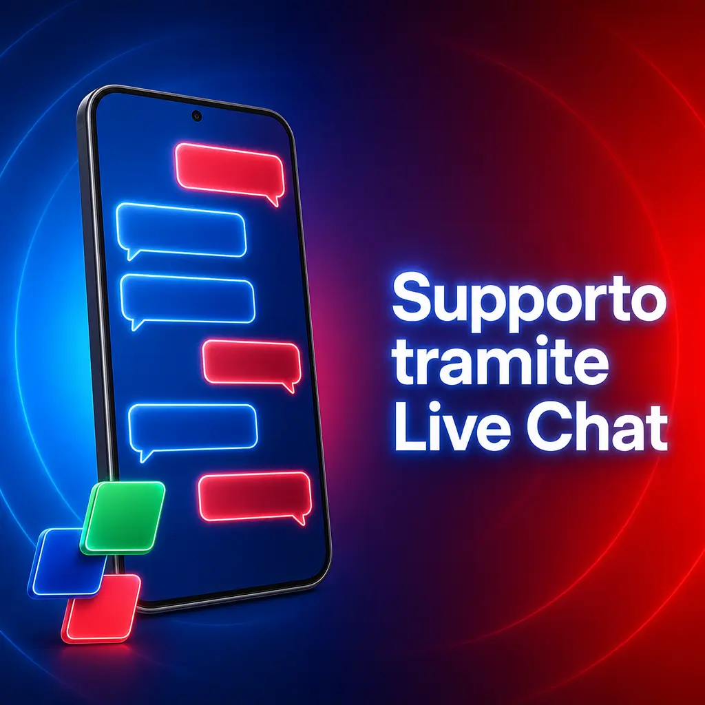 Icona live chat nell'angolo del sito per assistenza clienti in tempo reale 24/7 in italiano