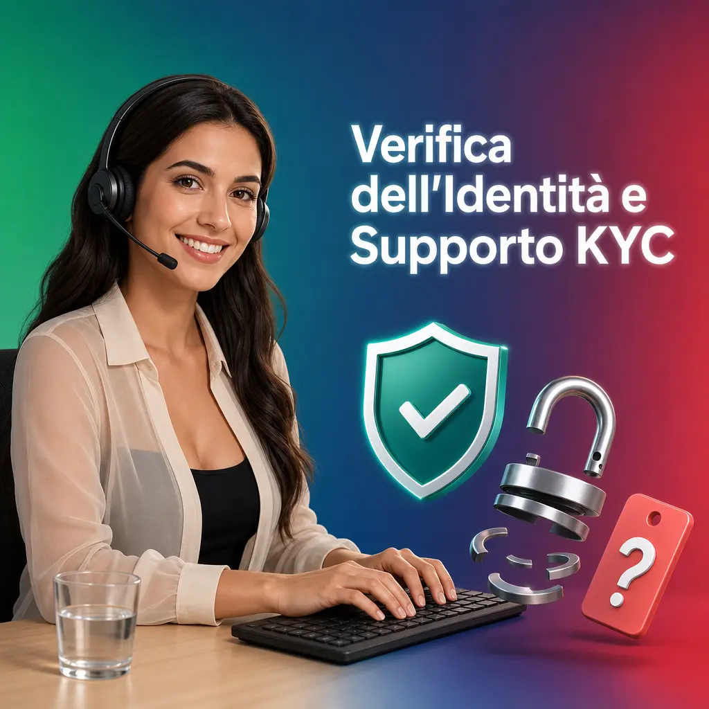 Verifica identità KYC su Winnita: carica documento d'identità e prova di residenza per completare il processo